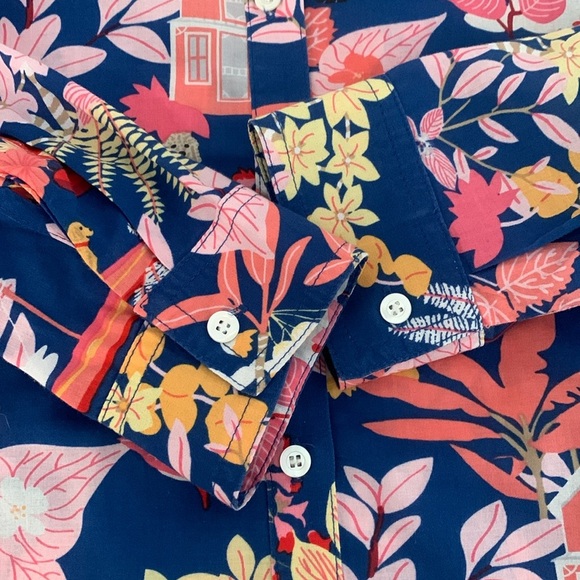 J. McLaughlin Along the Coast Lois Blouse Golden Retriever Doodle Dogs Small - Picture 7 of 12